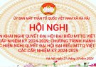 CHƯƠNG TRÌNH HÀNH ĐỘNG THỰC HIỆN NGHỊ QUYẾT ĐẠI HỘI ĐẠI BIỂU MẶT TRẬN TỔ QUỐC VIỆT NAM  CÁC CẤP NHIỆM KỲ 2024- 2029