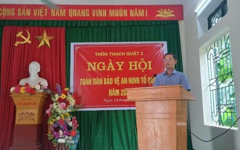 Thôn Thạch Quật 2, xã Hà Hải tổ chức ngày hội toàn dân bảo vệ an ninh Tổ quốc